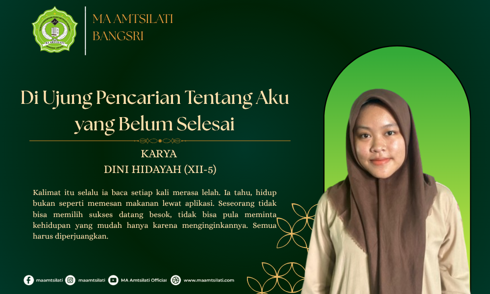 Di Ujung Pencarian Tentang Aku yang Belum Selesai