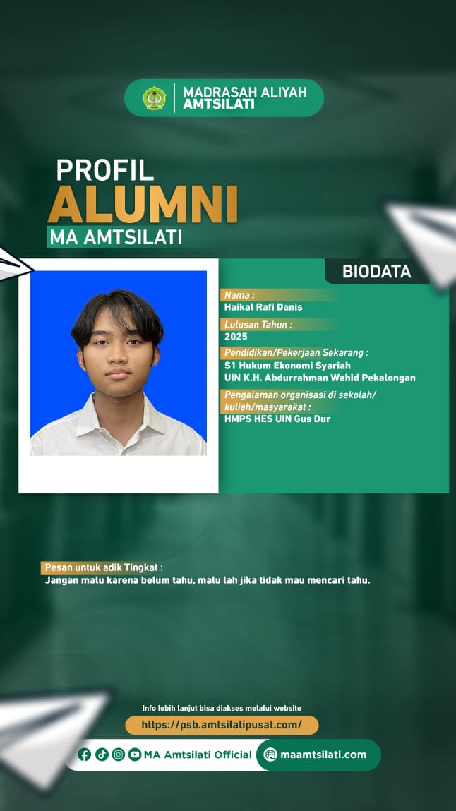 Hikal Rafi Danis_Mahasiswa S1 Ekonomi syariah UIN K.H. Abdurrahman Wahid Pekalongan