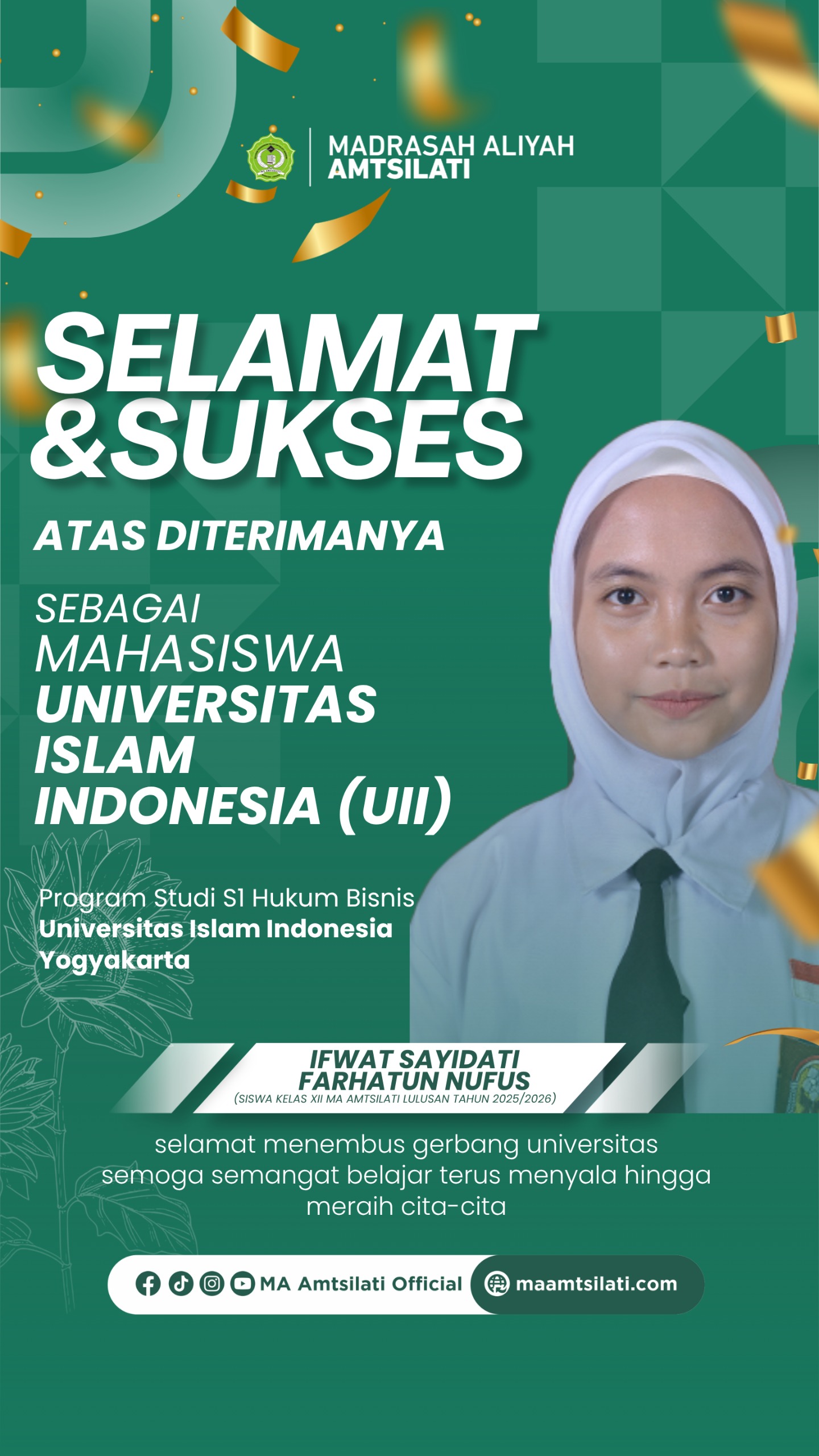 Ifwat Sayidati Farhatun Nufus_Mahasiswa S1 Hukum Bisnis Universitas Islam Indonesia Yogyakarta