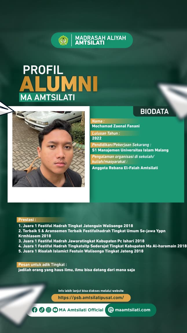 Mochamad Zaenal Fanani_Mahasiswa S1 Manajemen Universitas Islam Malam