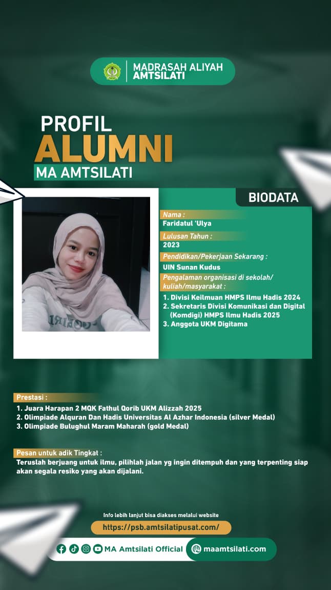 Faridatul Ulya_Mahasiswa UIN Sunan Kudus