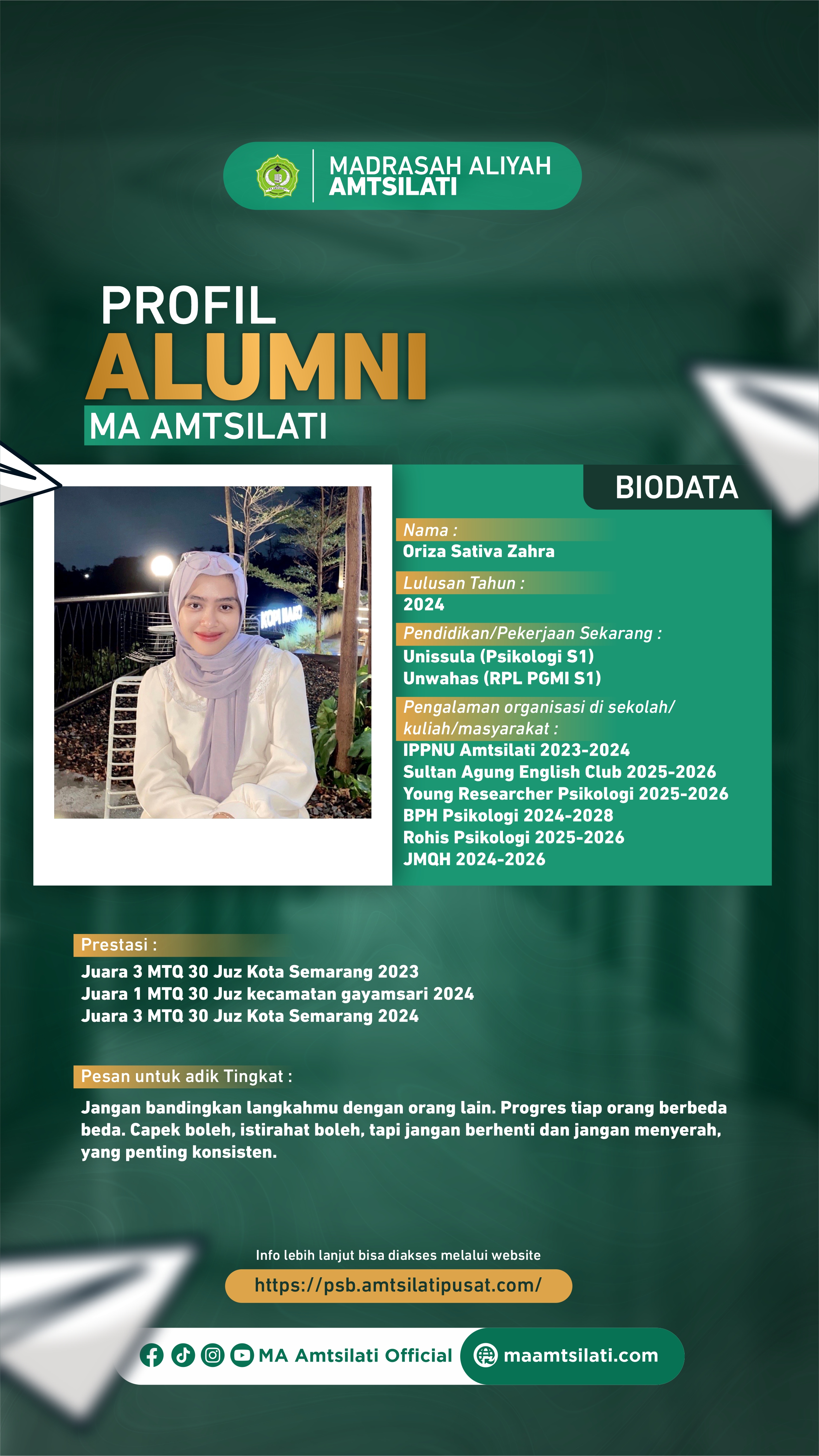 Oriza Sativa_Mahasiswa Prodi Psikologi Universitas Islam Sultan Agung Semarang_ Mahasiswa Prodi PGMI Universitas Wahid Hasyim Semarang