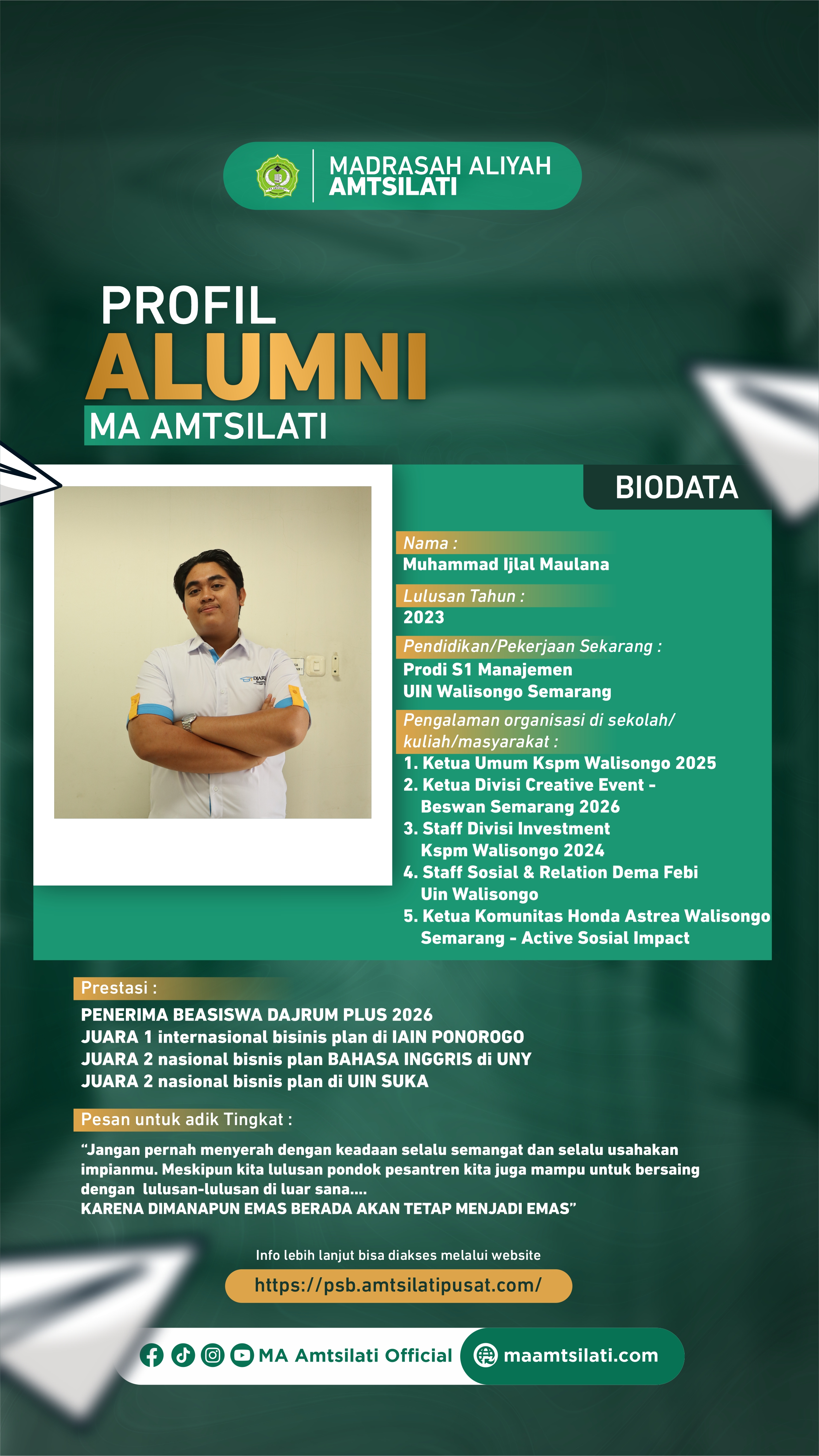 Muhammad Ijlal Mualana_Mahasiswa Studi Manajemen_UIN Walisongo Semarang